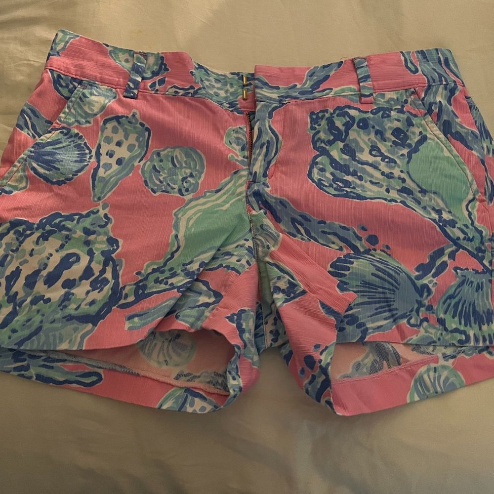 Lilly Pulitzer Short Pink Pout Barefoot Princess Sea Shell 10